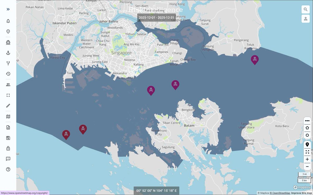 #MARSEC: In December, 60% of Singapore Strait boardings hit barges, 40% bulk carriers — opportunistic criminals persist. Stay informed with the Risk Intelligence System: bit.ly/3KZ8zfb
#OOTT #shipping #SingaporeStrait