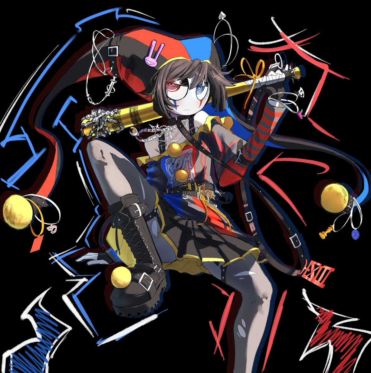 sema1lee's tweet image. The Goth Pomni 

#TheAmazingDigitalCircus #TADC #fanart #Pomni