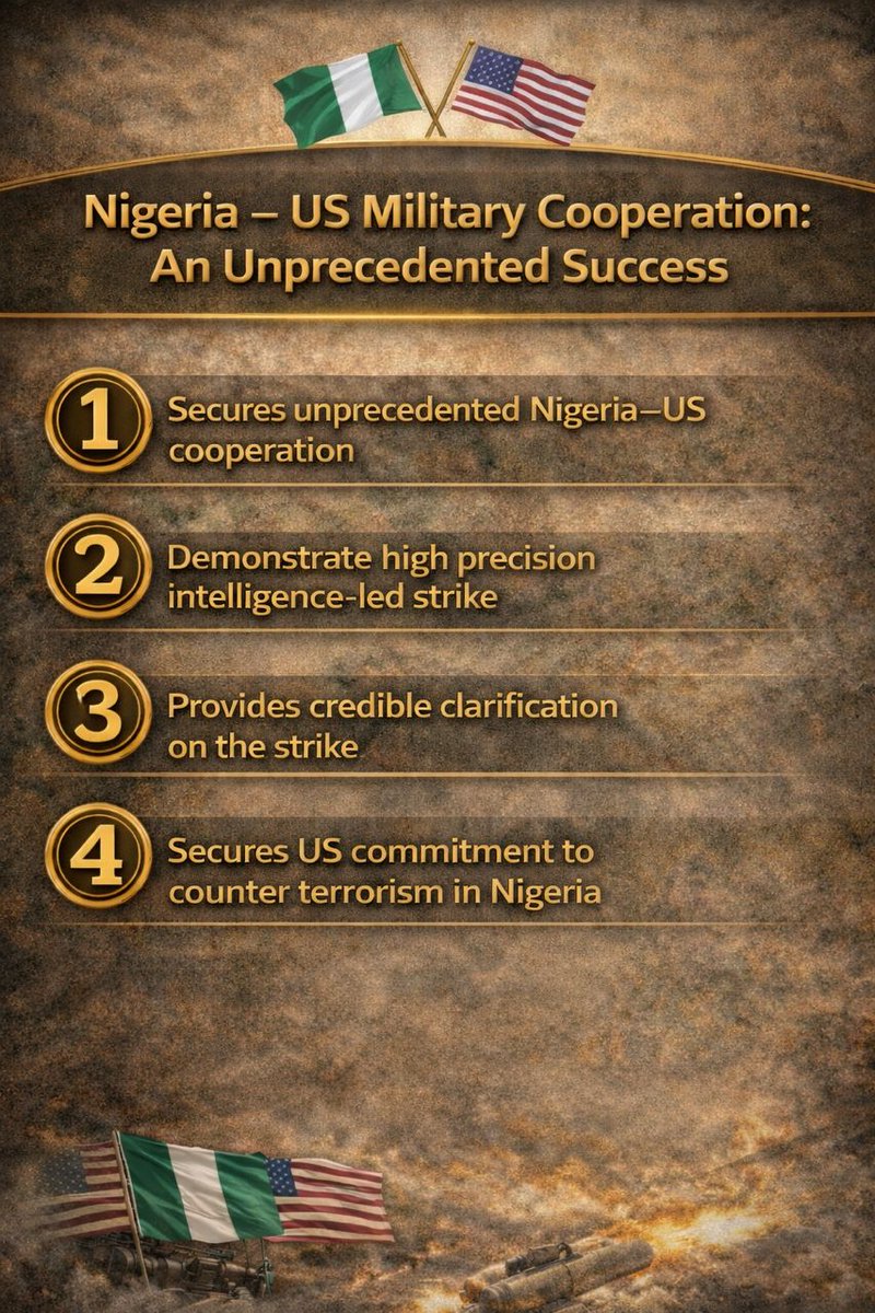 Onsogbu's tweet image. Nigeria – US Military Cooperation: An unprecedented Success
 
I must confess I have not seen this degree of commitment to defeat terrorism in Nigeria since the fight against the dissidents started in the country some years ago. The US – Nigeria strike against terrorists in…