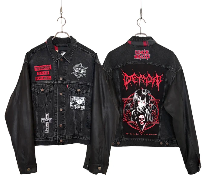 LEATHER MIX REMAKE DENIM JACKET [No.1]
