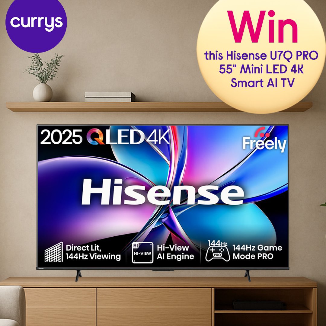 currys's tweet image. ✨ GIVEAWAY TIME✨

We're giving you the chance to upgrade your setup! 👀🍿

To enter follow @Currys, like this post and comment your favourite series! #CurrysHisense 👇

Comp closes: 04/01
T&amp;amp;Cs: bit.ly/4q9JVaT