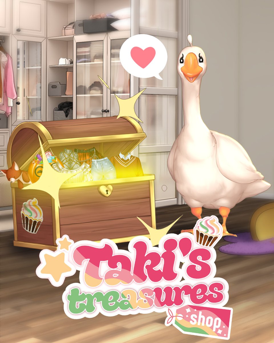 Jogo_Amor_Doce's tweet image. Dá só uma olhada em tudo o que eu tenho para você! 🪿✨

De 7 a 28 de janeiro, às 3h, venha conferir…Taki’s Treasures!
Encontre disponível no seu guarda-roupa os trajes, os quartos e as roupinhas da Taki* que você pode ter deixado passar no início de Amor Doce NewGen!