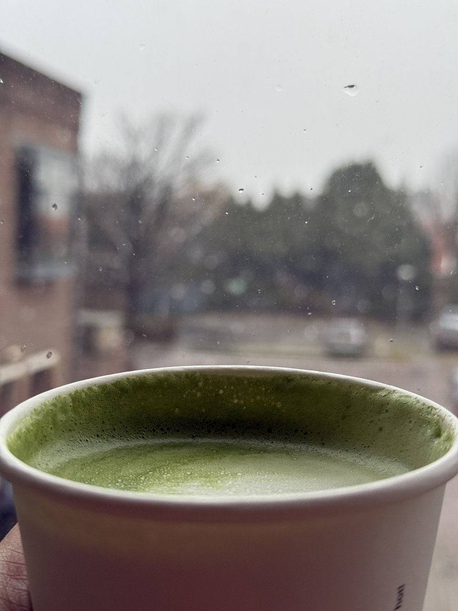 PrinLTSG's tweet image. First office day, matcha and snow of the year