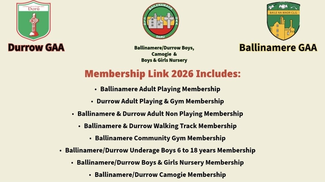 Ballinamere/Durrow GAA, LGFA & Camogie tweet media