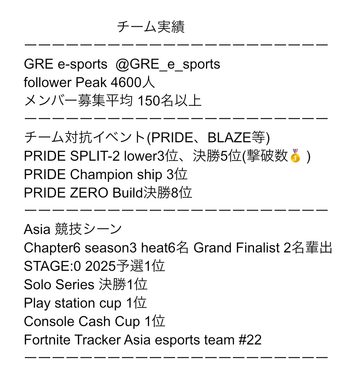 LFT/ Fortnite

チーム解散に伴い新たに所属させて頂けるチームを探しています🙇‍♀️

今までの経歴と、主に出来る業務内容に関しましては画像の方に記載しております。

ご興味をお持ちいただいたチーム様はdiscord:junstar818 /又はXのdmまでお越し頂けますと幸いです

宜しければ良いねRTお願いします