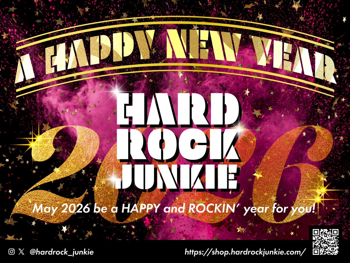 今年もよろしくお願いいたします！
shop.hardrockjunkie.com

#ハードロックジャンキー
#hardrockjunkie
#ロックt  #ロックtシャツ #ロックtコーデ 
#ロック #ロック好き 
#ロック好きと繋がりたい 
#ロックンロール #ハードロック #メタル