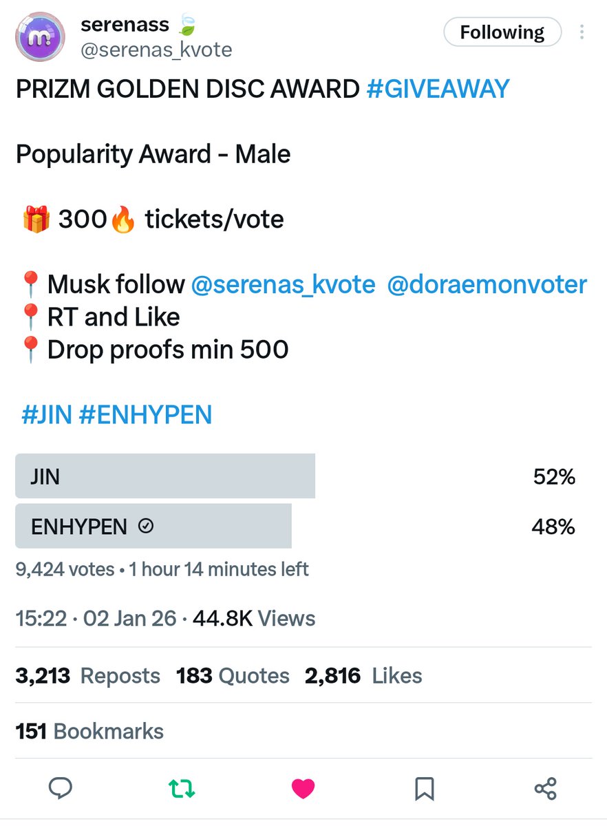 nomnomjw's tweet photo. @serenas_kvote @doraemonvoter #ENHYPEN https://t.co/XFtyROerWk