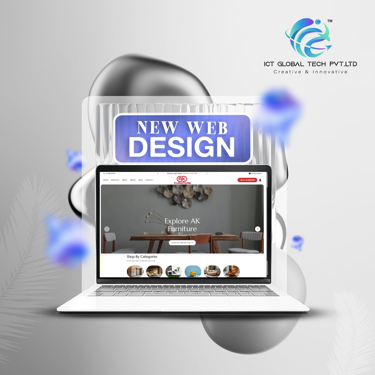Our new website design for 'AK Furniture' is officially live! ✨
👉 Take a look -  akfurniture.co.in

#NewWebsite #WebsiteDesign #BusinessGrowth #ICTGlobalTech