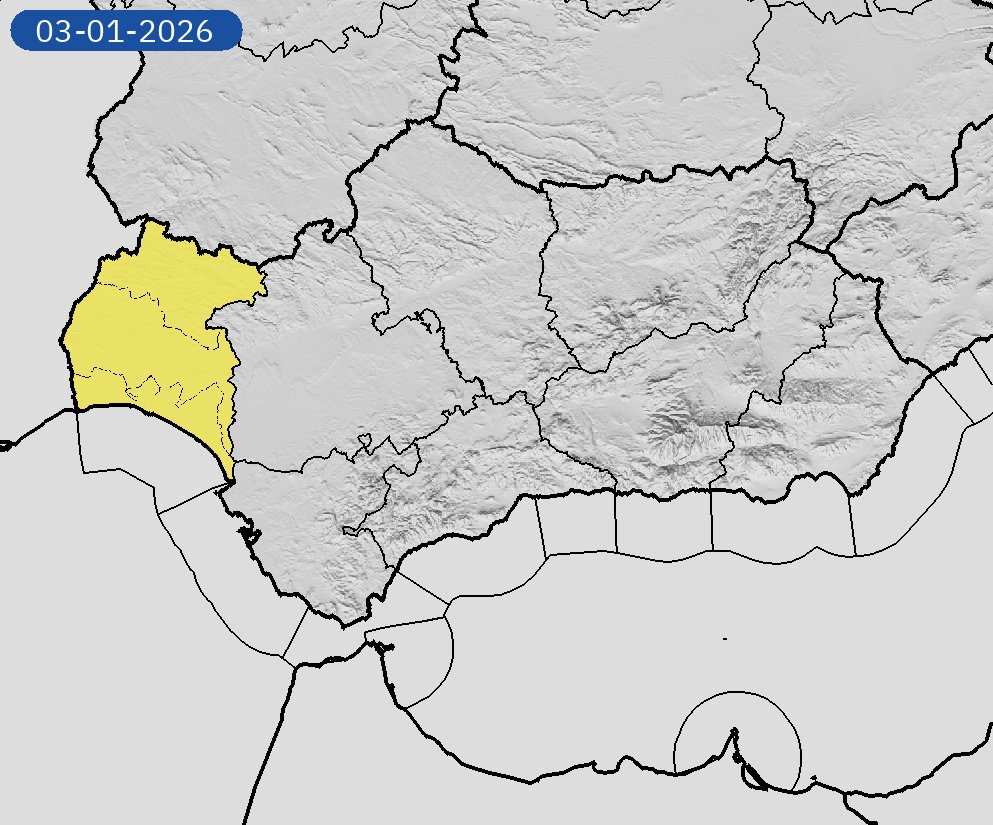 02/01 10:18 AVISOS HOY Y MAÑANA | Andalucía: lluvias y costeros. Nivel máximo de aviso: amarillo.
Actualizaciones en aemet.es/es/eltiempo/pr…