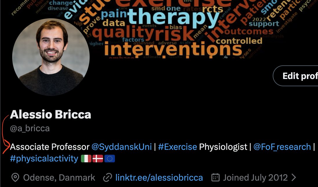 a_bricca's tweet image. New year = new job title!

I’m very pleased to have the opportunity to continue researching and educating students about the benefits and harms of #exercise and #physicalactivity as an Associate Professor at @FOF_research

@SyddanskUni