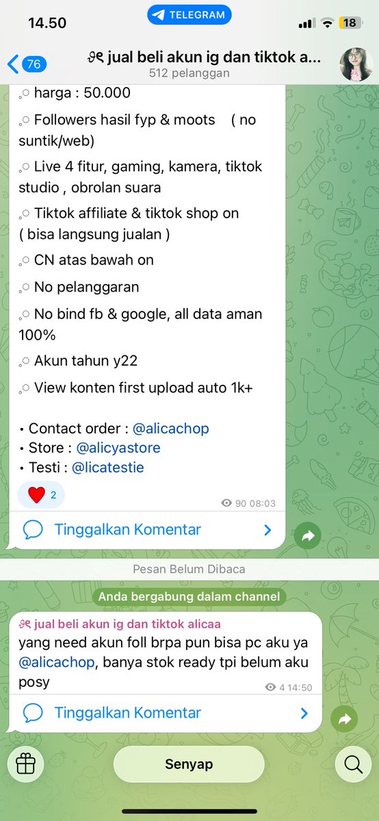 Mercylon02's tweet image. Hadehhhhhh ditipuu lgii , gys tiati yaa aku tdinya beli akun tt buat live jualan,harga nya juga lumayan di akun ini nah aku liat liat deh testinya lumayan juga banyak trus pas aku tanya tanya dia kaya yang maksa banget buat beli itu akun jualan dia , dann yahhh aku di tipu