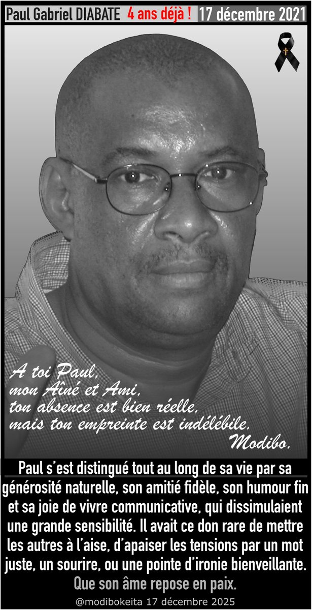 Il y a 4 ans, disparaissait Paul Gabriel Diabaté