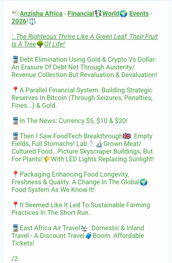 anzisha_africa's tweet image. ⚖️🔥@ManofValor777©️Kindly Receive ⚖️2026 - AnzishaAfrica Financial💱World Events🌍!🔥

📜'..The Righteous Thrive Like A Green Leaf, Their Fruit Is A Tree🌳Of Life!'

#AfricanFounders💡✍️