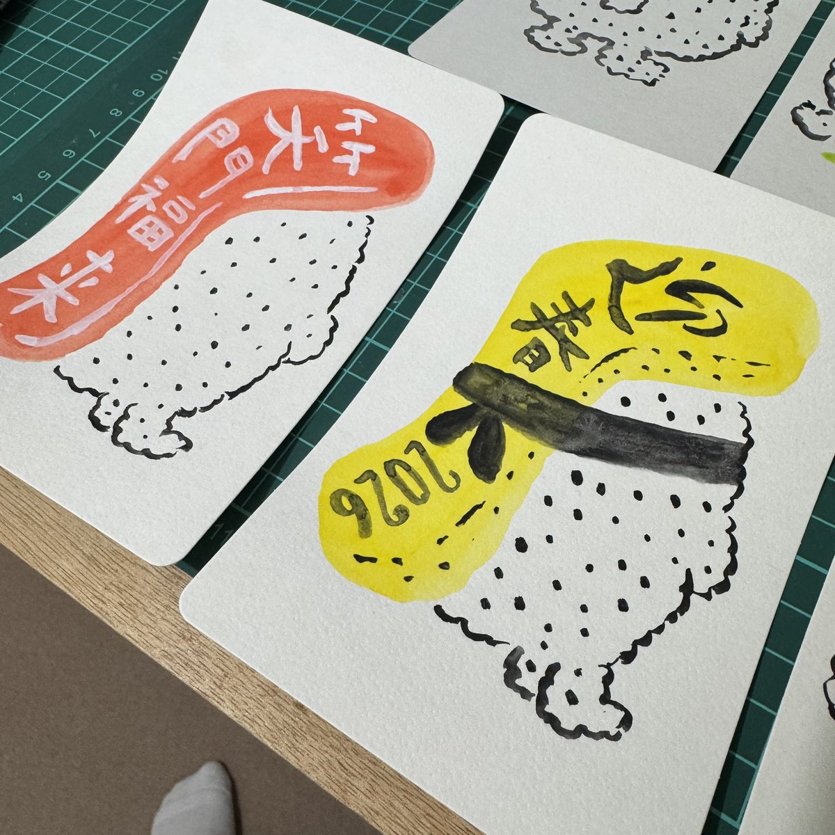 ナカオ☆テッペイ　手描き おしらせ】 1月3日（土）オンラインで 12時頃〜販売予定です☺️ この