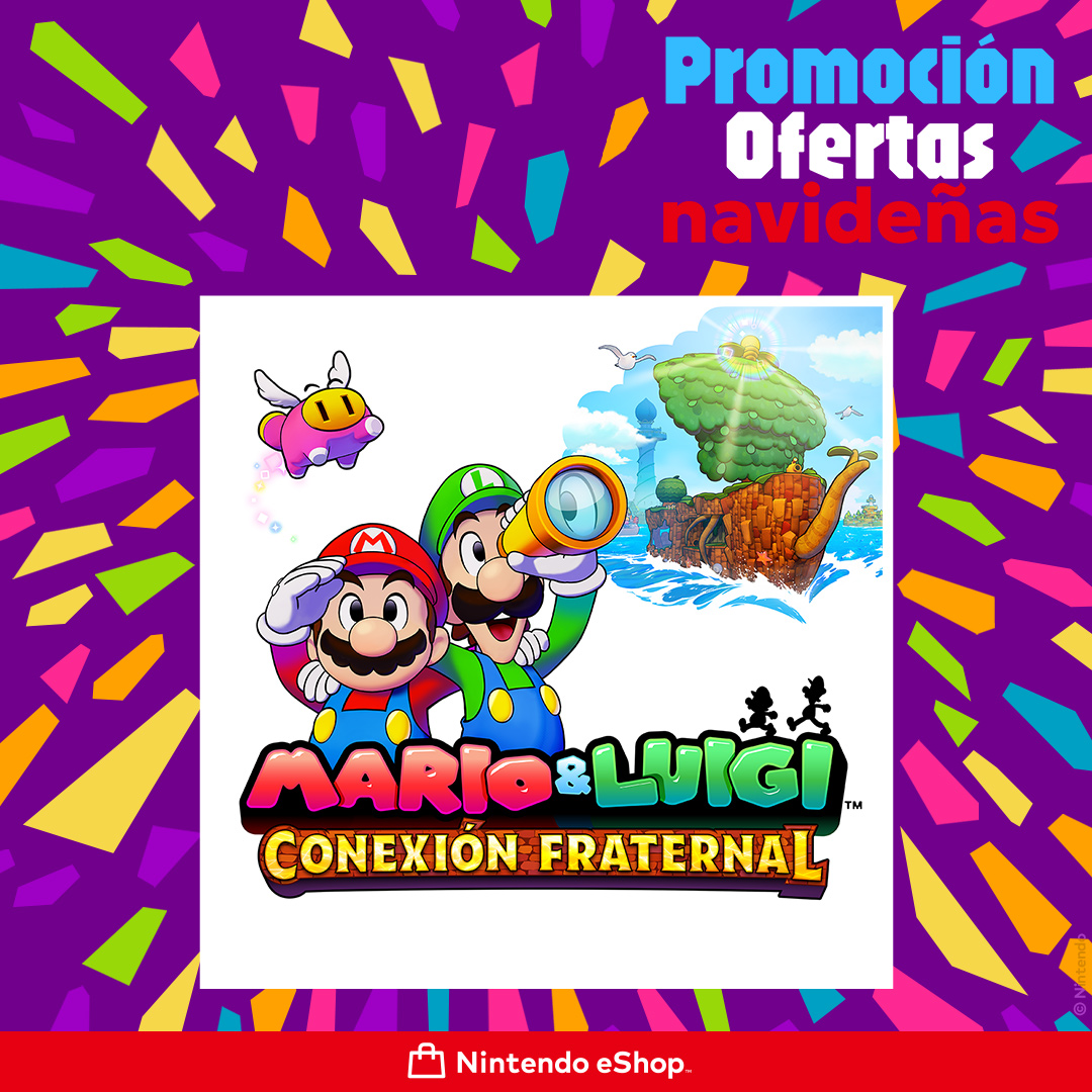 SuperMario_ES's tweet image. Iza las velas y ¡pon rumbo a todo un mar de descuentos! Hasta el 11 de enero, puedes hacerte con Mario &amp;amp; Luigi: Conexión fraternal a menor precio, gracias a las Ofertas navideñas.

Échale un ojo al descuento: ntdo.com/6011AlSRv