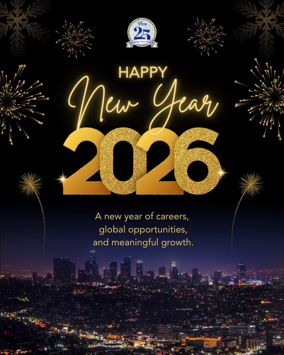 Stepping into 2026 with new ambitions, bigger opportunities, and meaningful growth. Here’s to building careers that matter ✨
Wishing you a Happy New Year! 

#HappyNewYear2026