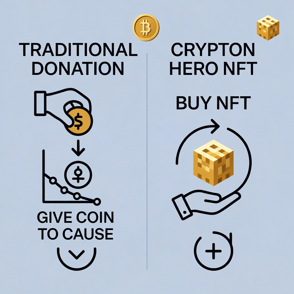 crypton_hero's tweet photo. Let's get back to basics:
Problem: Philanthropy happens once, impact ends.
Solution: Crypton Hero NFTs give forever.
Simple idea.
Massive implications.
That's what we're building in 2026.
https://t.co/gosMmyeL4N
#FirstPrinciples #CryptonHero #SimpleTruth #Web3 https://t.co/jXF15sy28B
