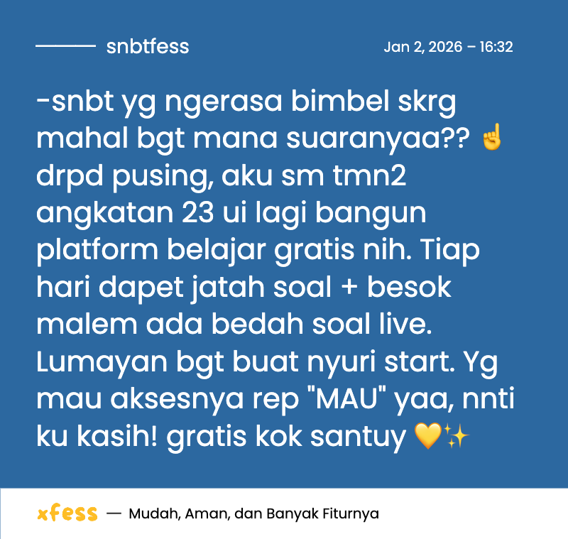 SNBTFESS || SNBP - UTBK tweet media