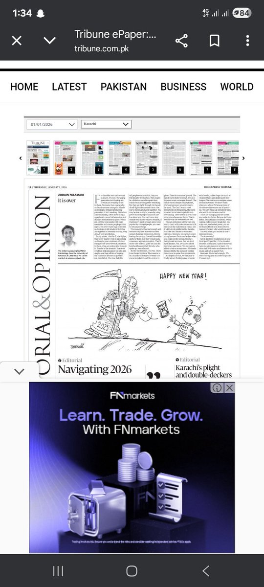 MeshkatShafaq's tweet photo. The Op-ed was not inked out---Fact Checking capacity has been intentionally dodged to dramatise the article.Worse still, it was not a sacrosanct scripture, either.The litany literature about Establishment did not trigger mass mobilisation.  Zorain's Op-ed seemed Tip-of-the-Icebrg https://t.co/fTA0qGjhFh