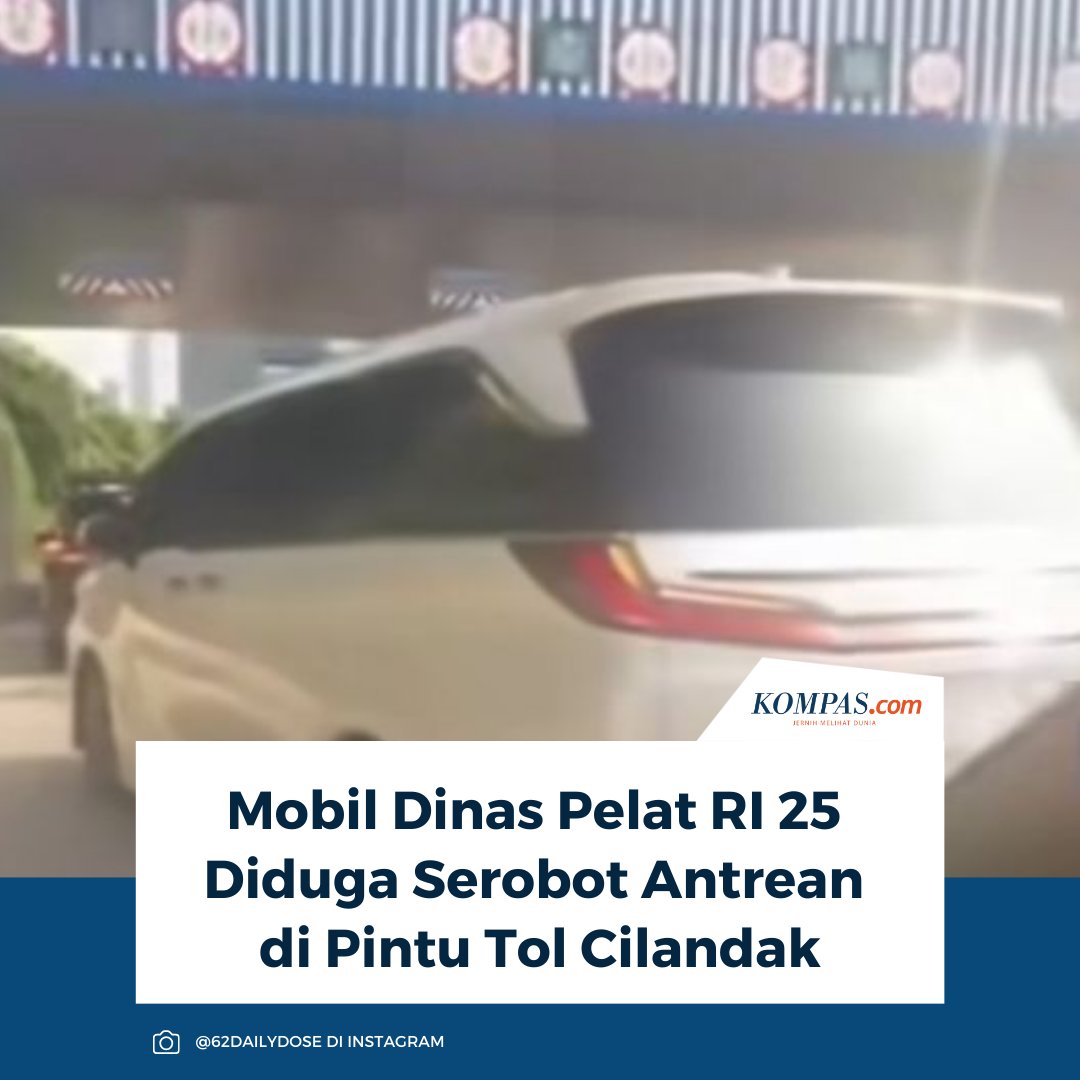 Sebuah mobil Lexus berpelat dinas RI 25 menyerobot antrean di pintu Tol Cilandak. Video yang merekam kejadian itu diunggah oleh akun Instagram @62dailydose, Selasa (30/12/2025).

👉🏻Baca selengkapnya megapolitan.kompas.com/read/2026/01/0…

~AM #MobilDinas #Tol #Cilandak