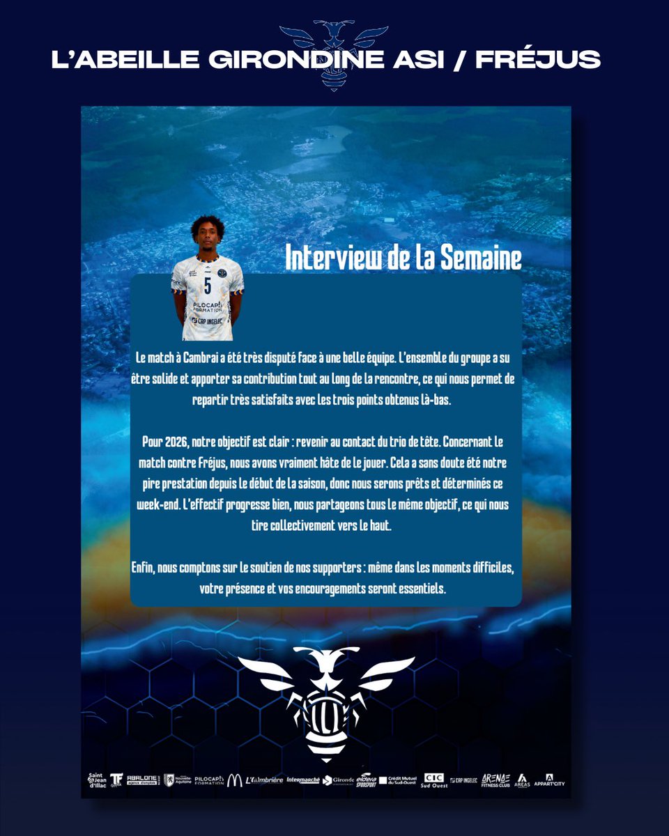 JANVIER 🐝 CHASSER LA TÊTE
Match clé à la Ruche Aréna 🔥
Nos soldats doivent faire le plein à domicile pour viser le Top 3 après l’exploit à Cambrai.
🆚 Fréjus (juste devant nous)
📆 Sam. 3 janv. – 19h
🎟️ 1 place achetée = 1 offerte (HNY 2026)
📍 Ruche Aréna
#volleyball #sport