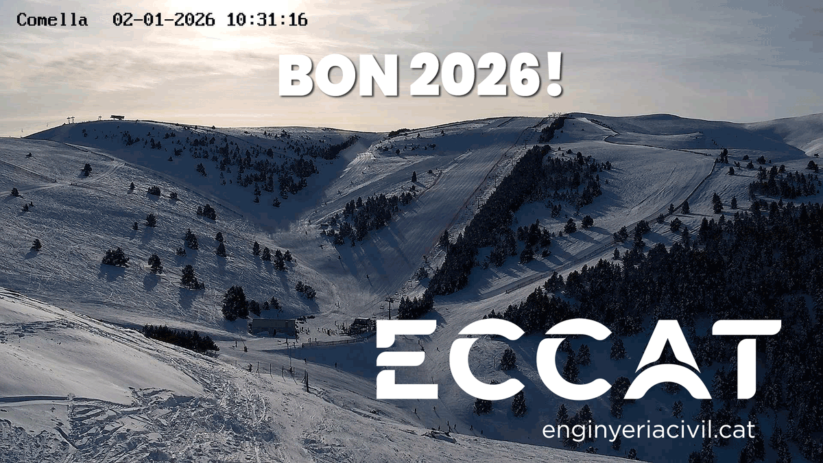 EnginyeriaCiviI's tweet photo. Any de neu, any de béns!
El Col·legi #ECCAT us desitja que tingueu un excel·lent 2026 que ha començat amb fred, neu i sol. #EnginyeriaCiviI https://t.co/V7ASYsEPe7