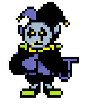 jevil_spouse's tweet photo. made a jevil sprite from that ugly image. you know which one. anyway. make this one flop. https://t.co/tFjvYQlYmW