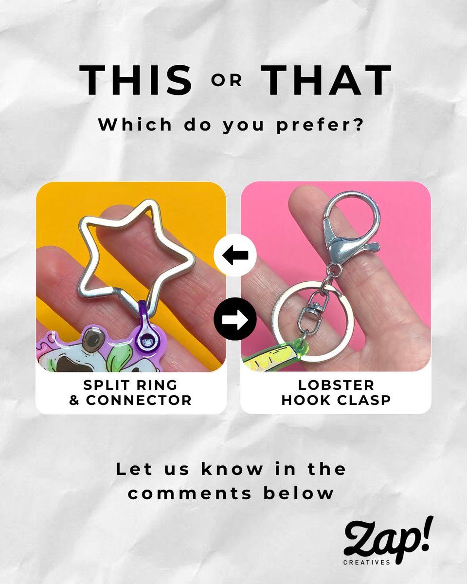 This or That! Split ring and connector or lobster hook clasp