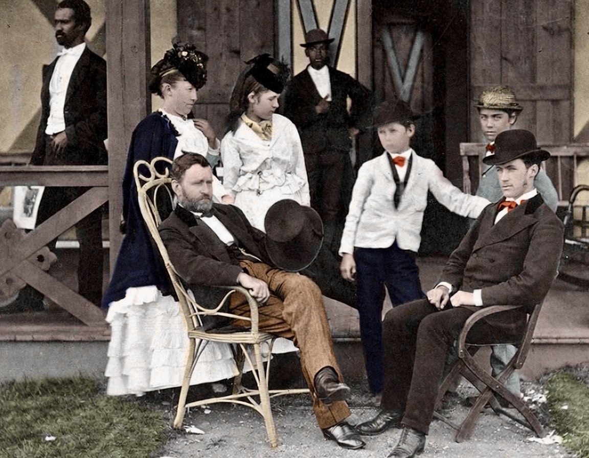 US President Ulysses S. Grant and Family, image size:1152x896