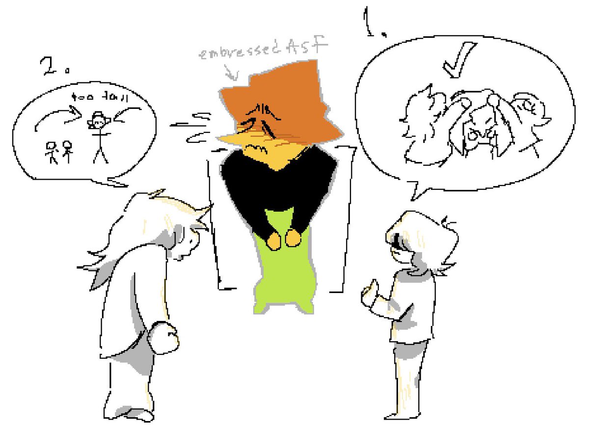 starloveromg's tweet image. Had a dream where

 they tried bringing orange into the light word, and instead of turning into a little letter, they turned into a hologram.

#deltarune #addison