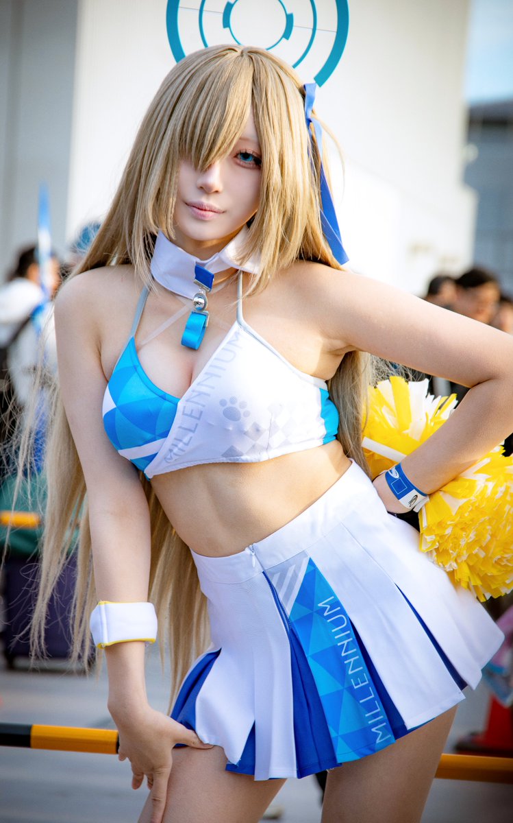 brangkat's tweet image. 시안 CYAN ✧ シアン（@CYAN_Nyacos）さん      

一之瀬アスナ／チアリーダー（ブルーアーカイブ） vol.2

20251231
C107 2日目     

#C107 #C107コスプレ #CYAN #시안