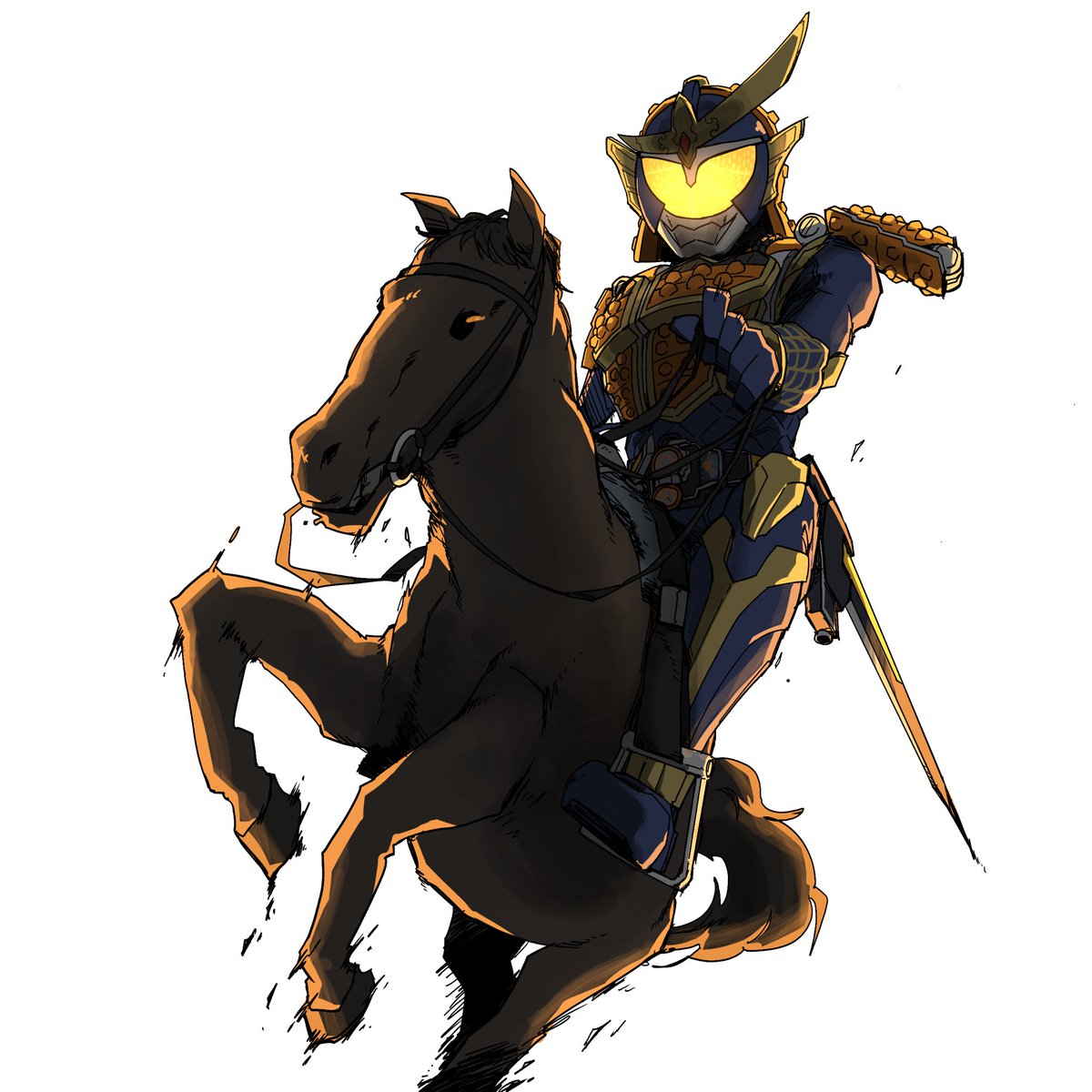 描き初め🐎🍊