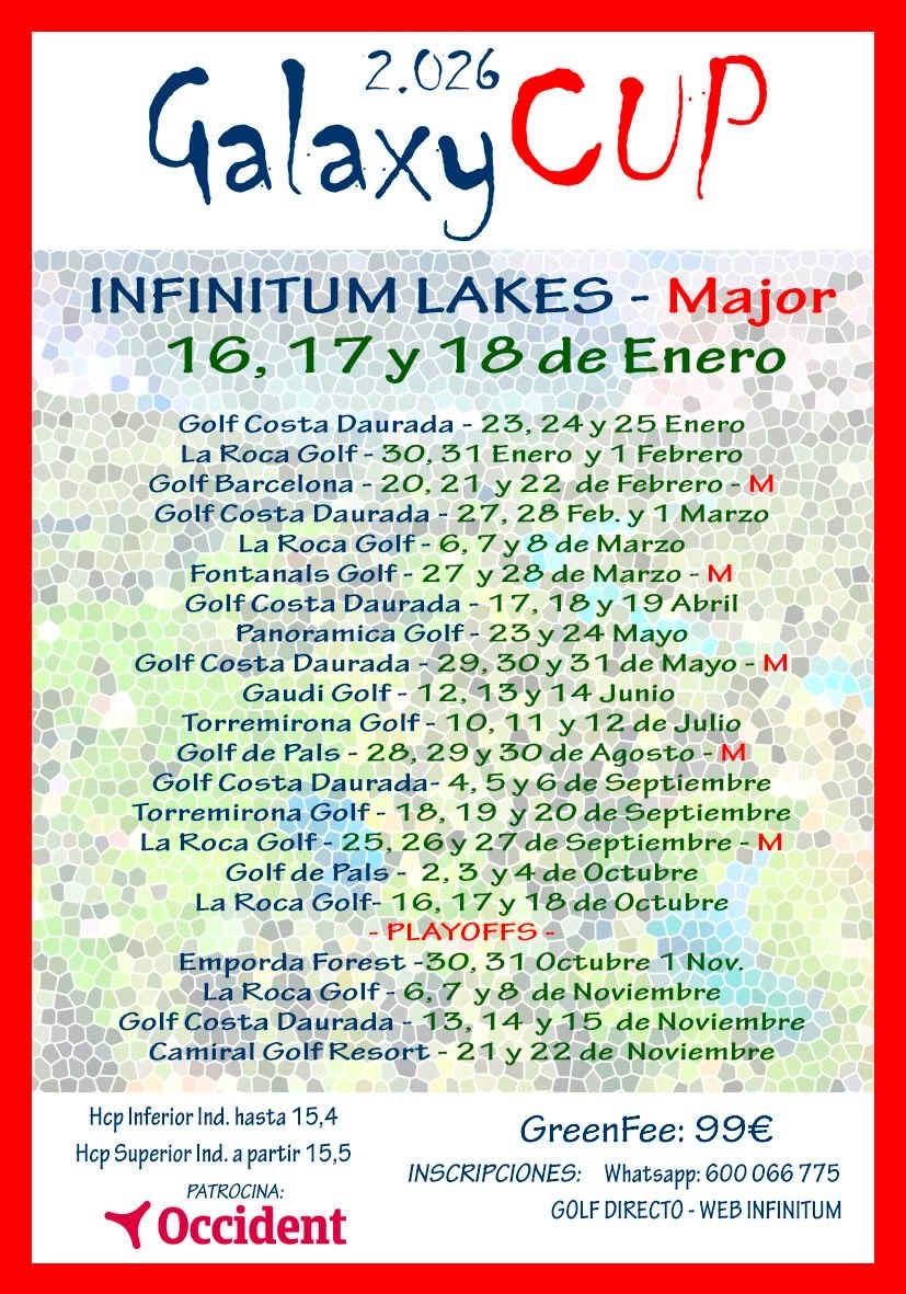 Los proximos dias 16, 17 y 18 de Enero empezamos nuestros circuitos.
No os lo perdais!!