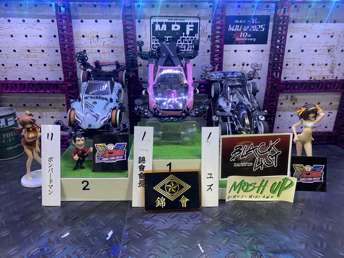 本日は新春レースにご参加ありがとうございました😊
【オープンクラス】
🏆　ボンバードマン選手
🥈　ごいち選手
🥉　セガワ選手

【ノーマルモーター130g限定】
🏆　錦會會長選手
🥈　ボンバードマン選手
🥉　ユズ選手

おめでとうございます😆🎉🎊
次回は1月18日 M.R.F-CUPです🏁
#キャノン砲大盛況