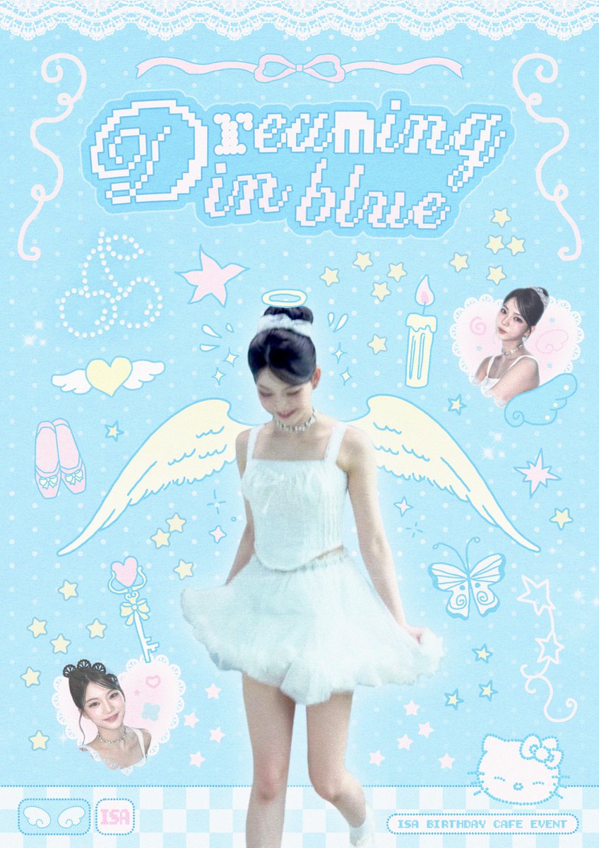 letonero's tweet image. ･*.♡ 𝟤𝟢𝟤𝟨 𝖨𝖲𝖠 𝖡𝖨𝖱𝖳𝖧𝖣𝖠𝖸 𝖢𝖠𝖥𝖤 𝖤𝖵𝖤𝖭𝖳  ♡.*･ﾟ

˖ ࣪ ♥
˚₊‧ ꒰১ 𝐷𝑟𝑒𝑎𝑚𝑖𝑛𝑔 𝑖𝑛 𝑏𝑙𝑢𝑒 ໒꒱ ‧₊˚

-

🪽 𝟘𝟙/𝟚𝟛 - 𝟘𝟙/𝟚𝟜

🪽 Ｃａｆｅ ＫＹＯＩ

#꿈꾸는엔젤_아이사
#아이사 #ISA #스테이씨 #STAYC