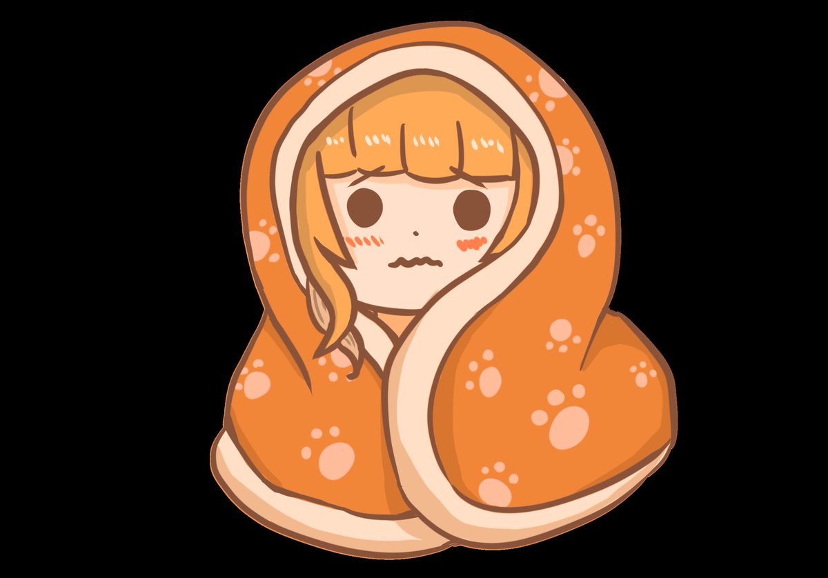 好好好好...好..冷 天冷冷就該縮在棉被裡面吧 包在棉被模板  300/張 可以在旁邊加上小物件✨ 歡迎委託