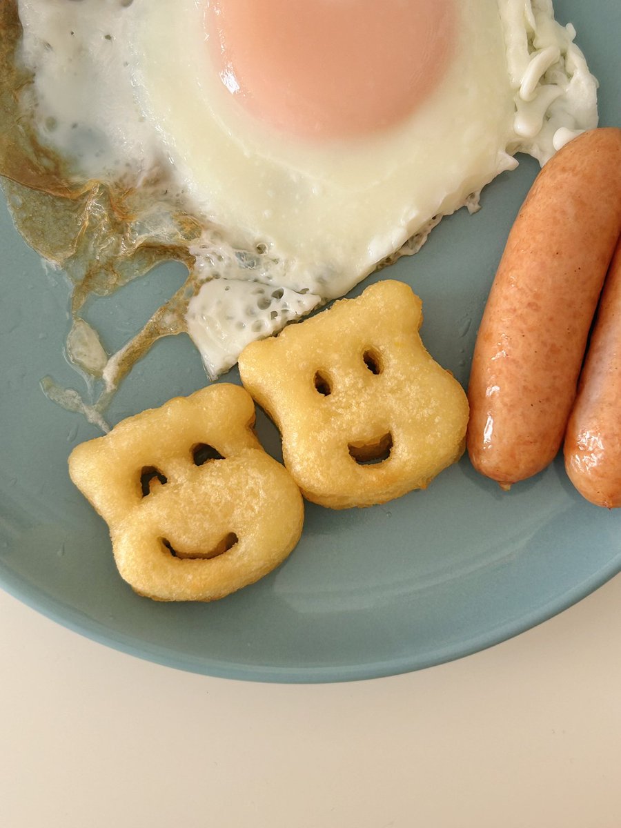 teabear5656's tweet image. こんせんくんポテトでハッピーモーニング☀️🐮