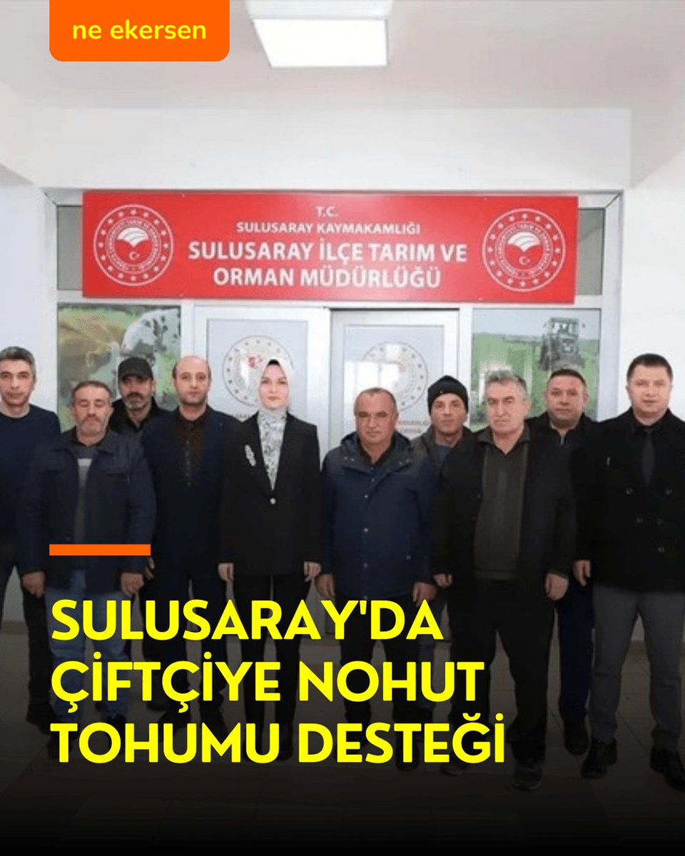 Tokat'ın Sulusaray ilçesinde Tarım Arazilerinin Kullanımının Etkinleştirilmesi Projesi kapsamında çiftçilere nohut tohumu dağıtılırken Kaymakam Safiye Orhan, tarımsal üretimin desteklenmesinin önemine dikkat çekti.