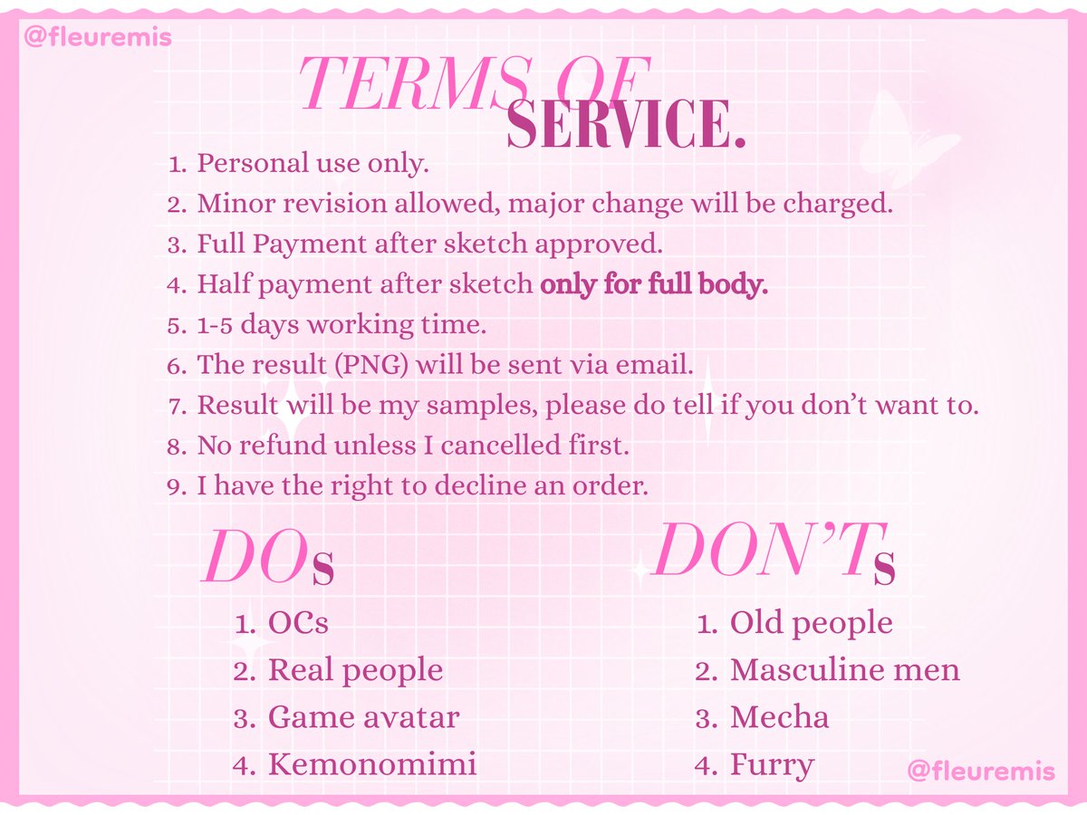fleuremis's tweet image. [ OPEN COMMISSION ] 
—  𝑬mi's local and inter commission are open !! ✨ 

I updated some of the prices and TOS. If you interested, please kindly knock my dm (⁠ ⁠´⁠◡⁠‿⁠ゝ⁠◡⁠`⁠)

[ ♡  /  ↻  very appreciated !! ] 
#opencommission #zonauang #zonajajan #wts