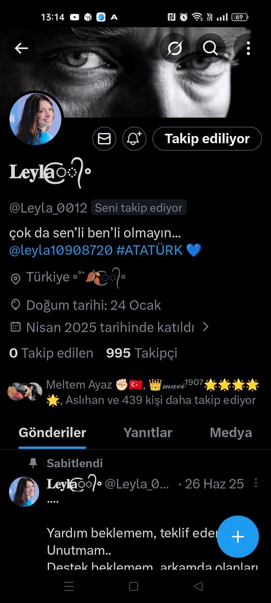leyla10908720's tweet photo. .

Arkadaşlar diğer hesabıma giriş yaptım ama tekrar kitlendi takip 0 lütfen destek olur musunuz..🙏🏻
. https://t.co/3U1JR9pWZ8