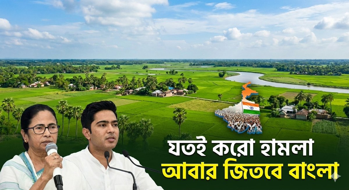 OfficialGreenS7's tweet photo. Bengal does not forget injustice. Bengal does not forgive humiliation. Bengal responds with ballots, not bullets.
#AbarJitbeBangla #DinajpurLovesAB https://t.co/M5hFjm4ni8