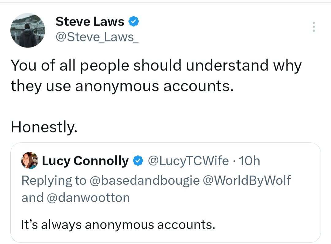 UnityNewsNet's tweet image. 'Saint' Lucy Connolly now attacking 'anonymous accounts'.

We said at the time her whole 'jailing' and subsequent release stank.

Her husband being the first 'covid ill' as well.

Likely some form of security services asset.