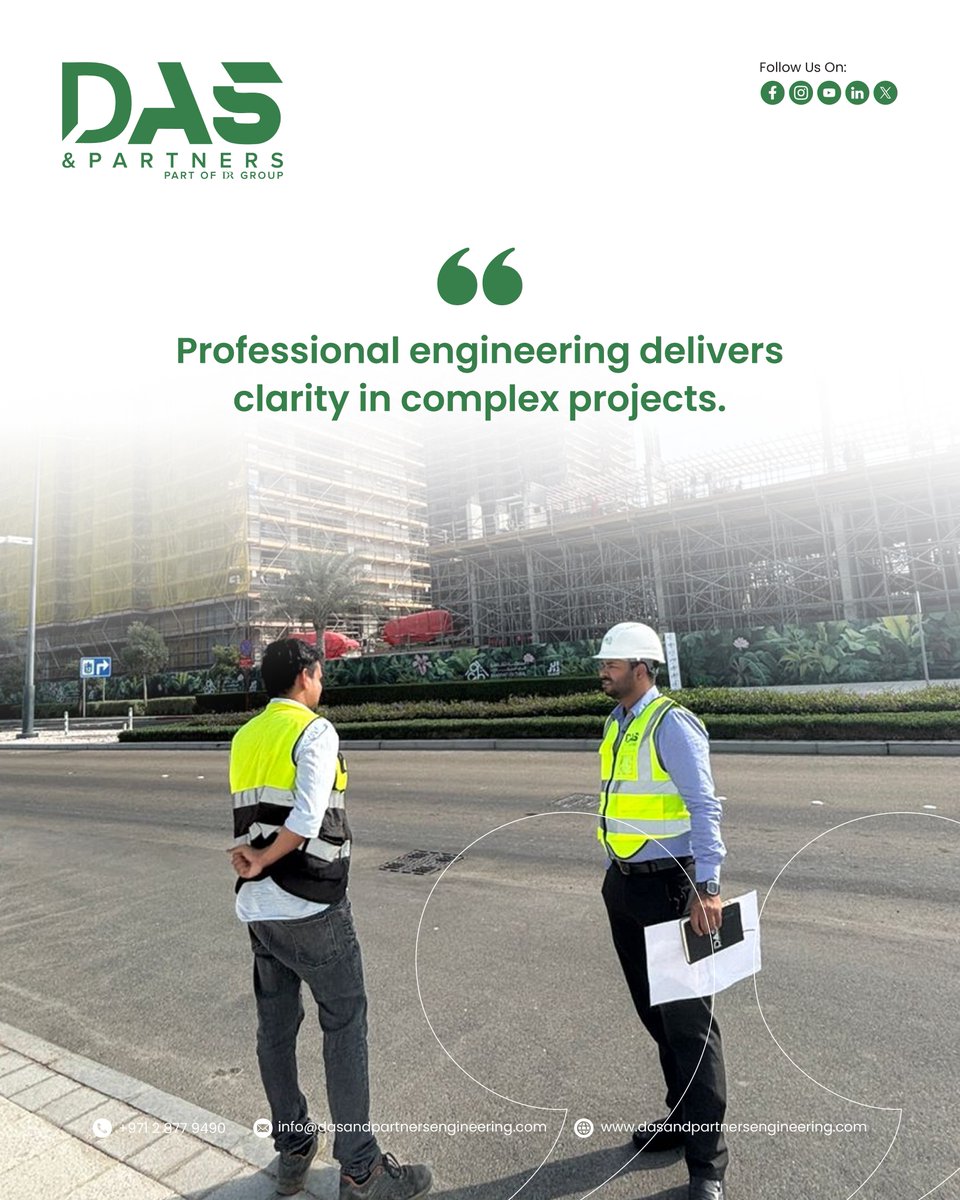 dasandpartners's tweet photo. โ
Professional Engineering delivers clarity in complex projects.
#topengineeringconsultancy #ConstructionInnovation #topengineeringconsultantabudhabi #ISO #iso14001 #interiordesigncompany #MEP #mepengineer #topengineeringservices #engineering #consultancy #innovation #BIM https://t.co/2ZoiM0IE9L