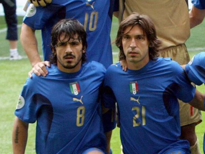 🗣️ Gattuso: “Pirlo has the face of an angel but he's a real son of b***h. One day I was eating at the training center and I left my phone on the table Pirlo took it and sent this SMS to the president of AC Milan: 

“Dear president if you give me the salary I want, you can have my