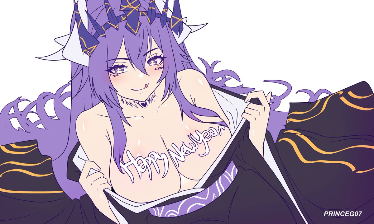 Happy New Year 🎉
Starting 2026 overseas once again and I couldn’t be more excited.
Big plans this year for content creation and continued development of Celeste.
A lot of fun things are coming. Until then, keep gooning 😈✨
Illust: <a href="/Eroprin07/">Ero-P⚠️ OPEN!</a> 
#VTuber強運王2026