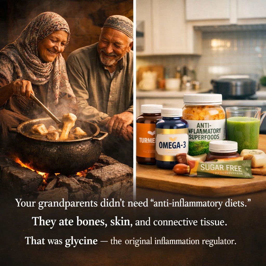 omarjaphaar's tweet photo. Your grandparents didn’t need “anti-inflammatory diets.”
They ate bones, skin, and connective tissue.
That was glycine — the original inflammation regulator
#Carnivore https://t.co/PaJPtMgJJt
