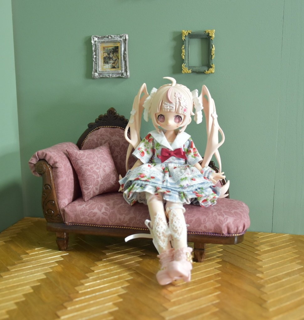 ドール用 1/3サイズ クラシカルカウチソファ アンティークローズ SD BJD 82105fd89baaeae9c184452b22fca9