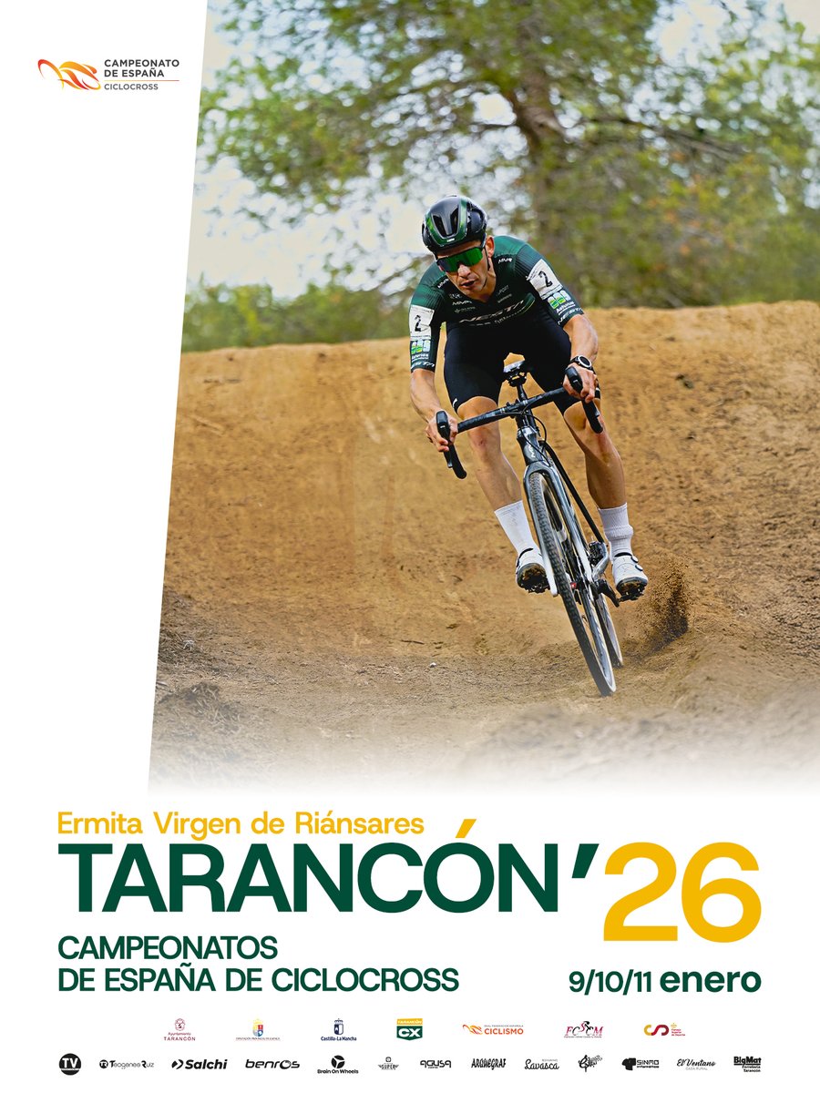 #CECXTarancon26 | 📝 Os recordamos que continúa abierto el plazo de inscripción para participar en la edición 2026 del Campeonato de España de Ciclocross de Tarancón🏆🇪🇸

📆 9 al 11 de enero
📍 Tarancón (Cuenca)

Inscripciones 🔗 shorturl.at/5U9BZ