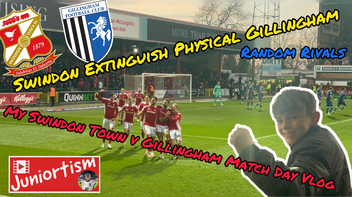 juniortism's tweet photo. Swindon Extinguish Physical Gillingham - Random Rivals

My Swindon Town v Gillingham Match Day Vlog

https://t.co/yC1OwVD7V5

Hope you enjoy, please like, share &amp; subscribe

#Juniortism

#STFC #GFC #COYR #Gills #UTG
#Gillingham #SwindonTown
#ADHD #Autism #Tourettes #SEN https://t.co/5F6Sn9Q4y4