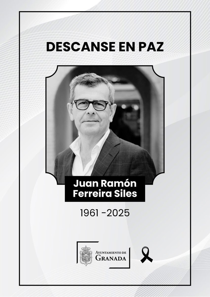 Desde el Colegio de gA lamentamos profundamente el fallecimiento de D. Juan Ramón Ferrerías, concejal de Cultura del Excmo. Ayuntamiento de Granada y enviamos nuestro más sentido pésame a sus familiares y amigos así como a la corporación municipal
Foto #ayuntamientogranada
